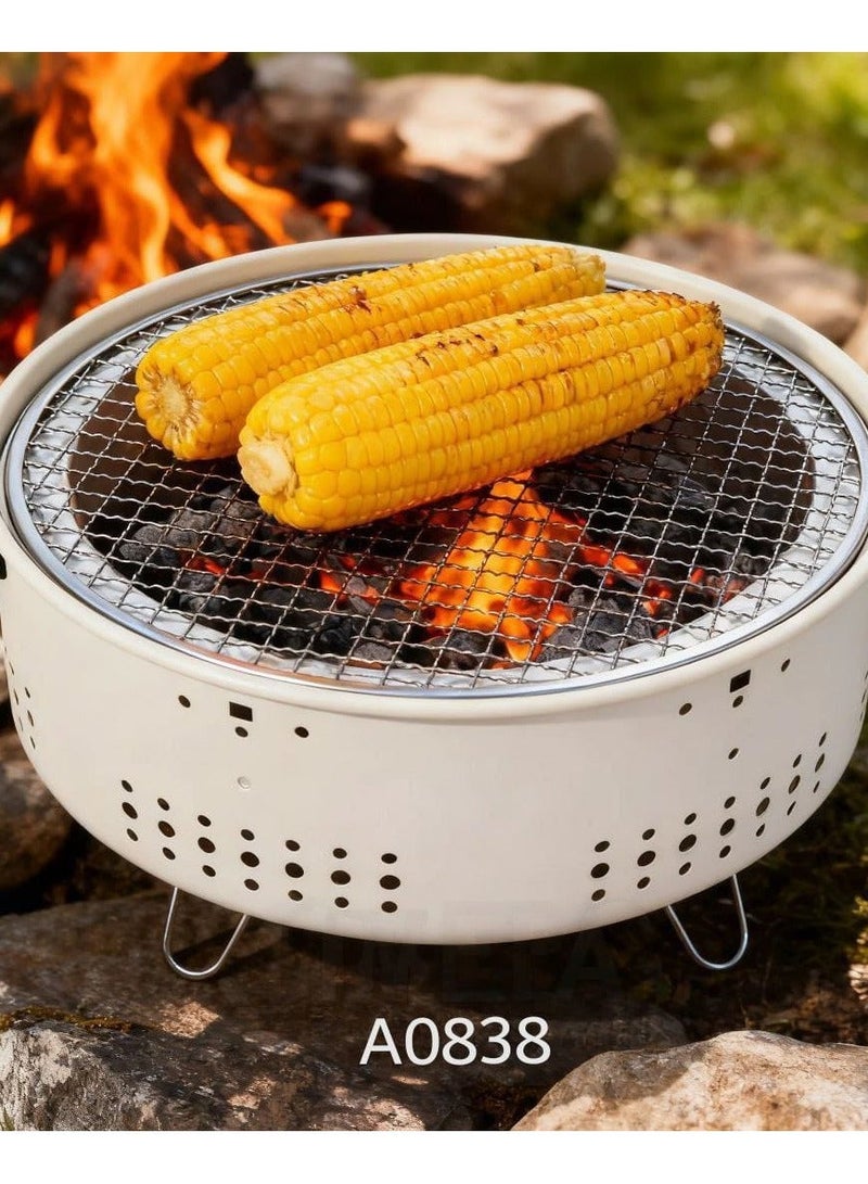 Ideal for holidays, camping, events, and family gatherings, this portable grill is perfect for direct grilling and suitable for chicken, kofta, meat, and vegetables. It's easy to clean and comes in multiple colors. - Image 3